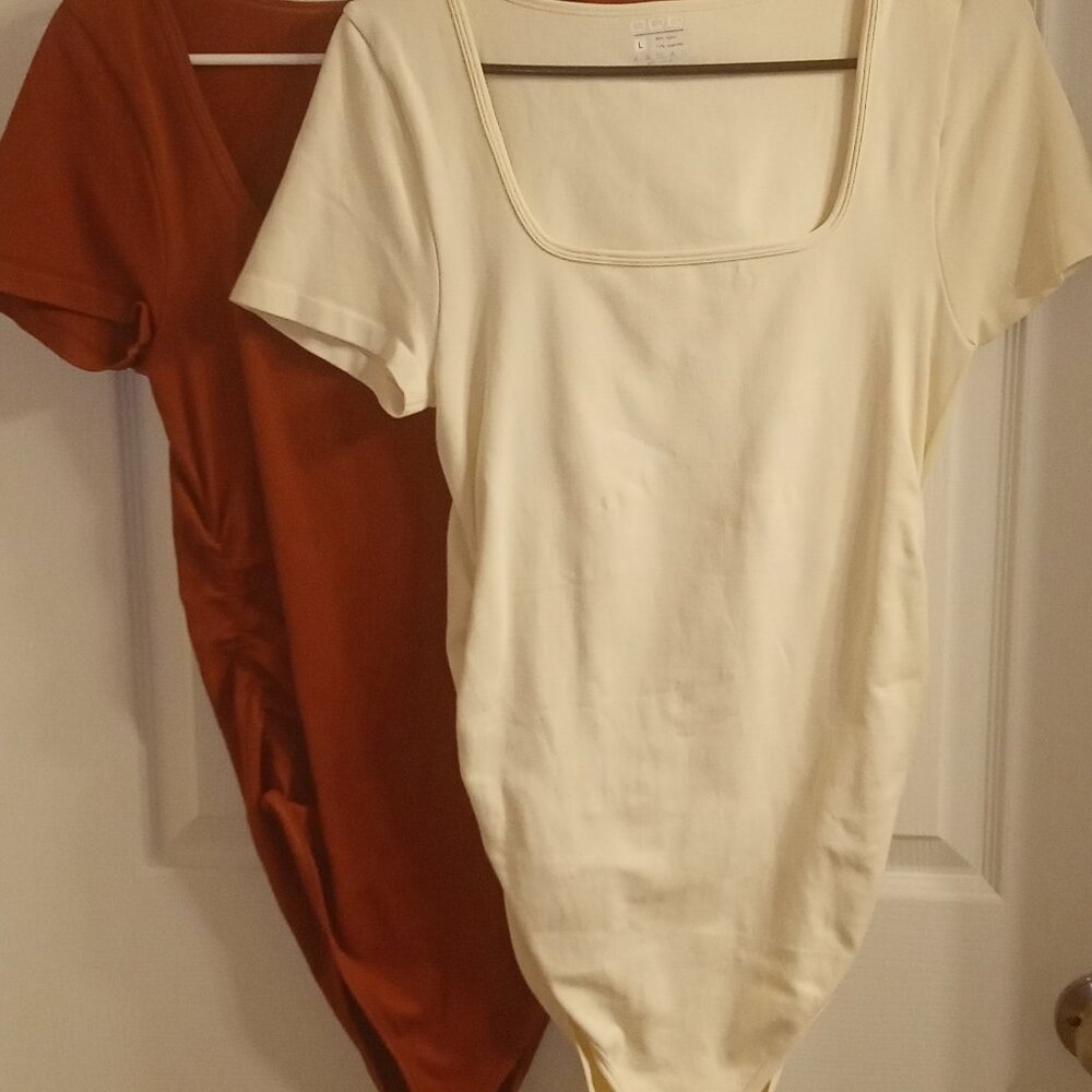 OQQ ruched body suits